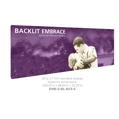 Embrace 3x3 Push-Fit Tension Fabric Displays with End Caps