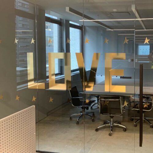 LOVE Vinyl Window Graphics