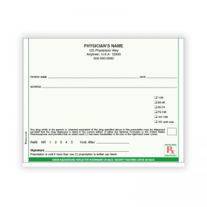 Prescription Pad Printing in California, Florida, New Jersey and More