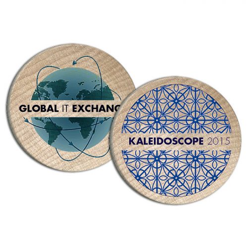 Full Color Wood Coin Printed 2-Sides