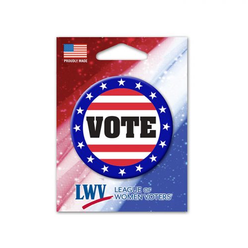 One 2.25" Button Mounted on Full Color Card
