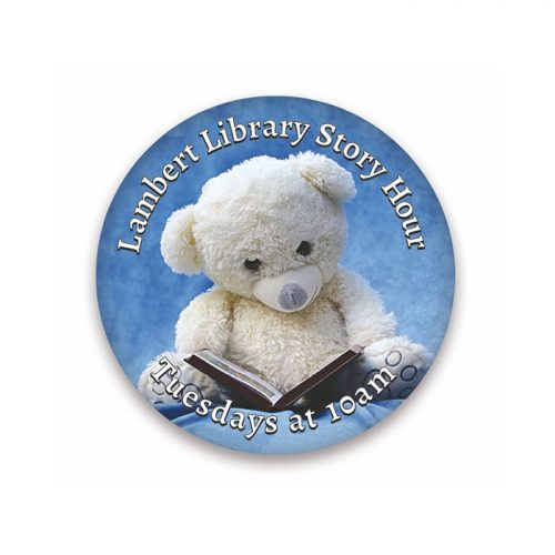 Soft Touch 1.75" Round Button with Pin Back