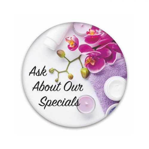 Soft Touch 3" Round Button with Pin Back