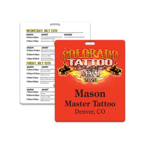 Full Color Value Priced Event Badge (4.25" x 3.625")