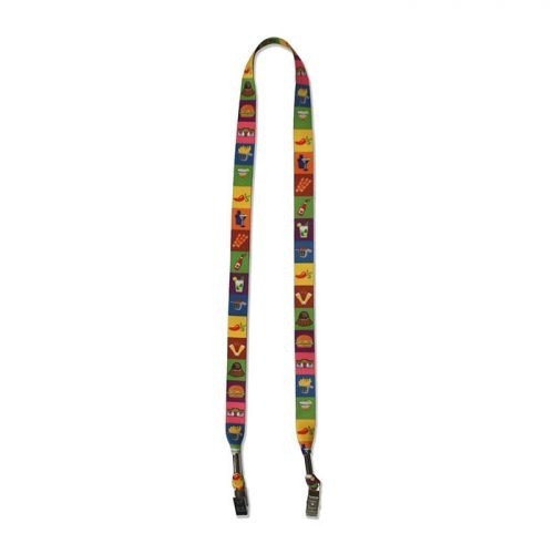 U.S.A. Made Lanyard w/double clip end attachments