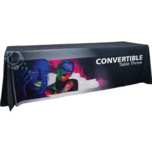 Printed Table Cover, Convertible from 8ft to 6ft, Full or 3 Sided