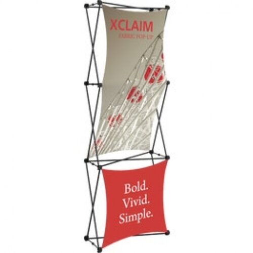 Xclaim 2.5ft Fabric Pop Up Display Banner 02, 2 Custom Graphics