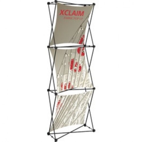 Xclaim 2.5ft Fabric Pop Up Display Banner 01, 3 Custom Graphics