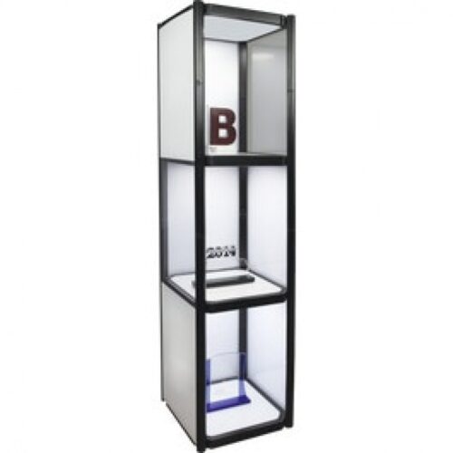 Twist Portable Display Cabinet With 3 Shelves