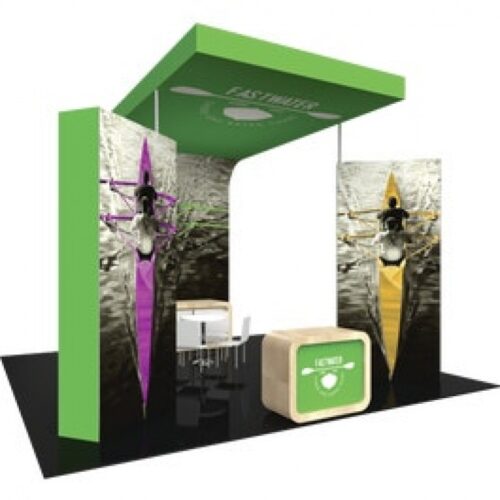 Formulate Fusion 20x20 Island Booth 09, Fabric Canopy, Roof Graphics