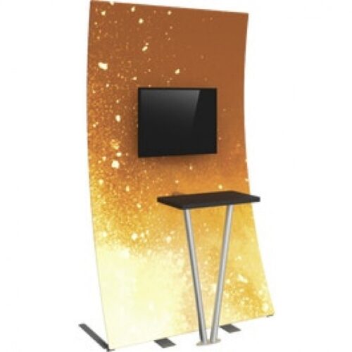 Formulate 4.5ft Tension Fabric Kiosk, Wide Graphic, Monitor Mount