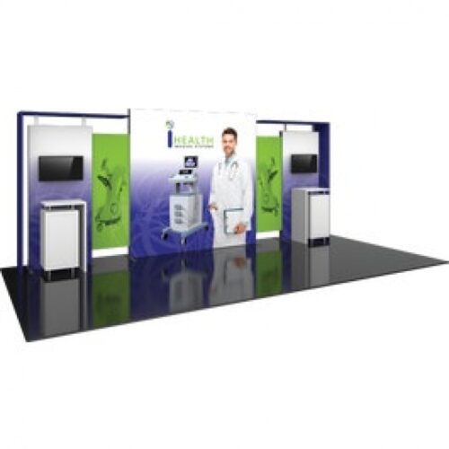 Hybrid Pro 11 10x20 Modular Display, Backlit Panel & Storage Counter