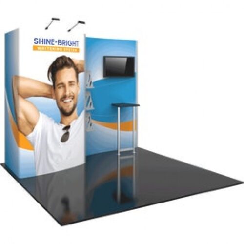 Hybrid Pro 02 10x10 3 Panel Modular Display w/Literature Rack