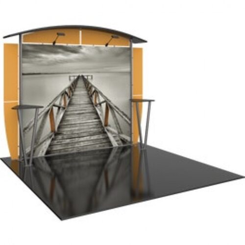 Linear Pro 10ft Modular Exhibit 22 w/2 Counters & Arch Canopy