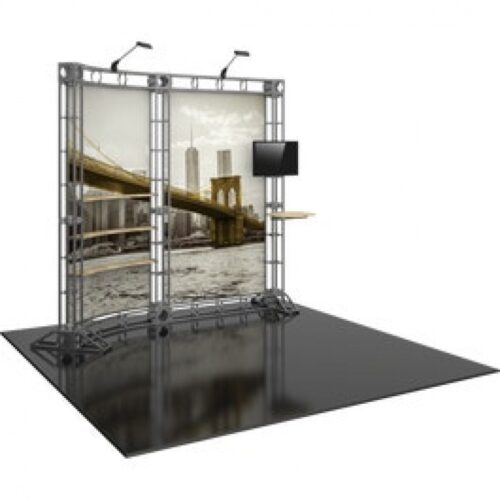 Hercules 10 Orbital Express 10ft Curved Truss Display, 2 Graphics