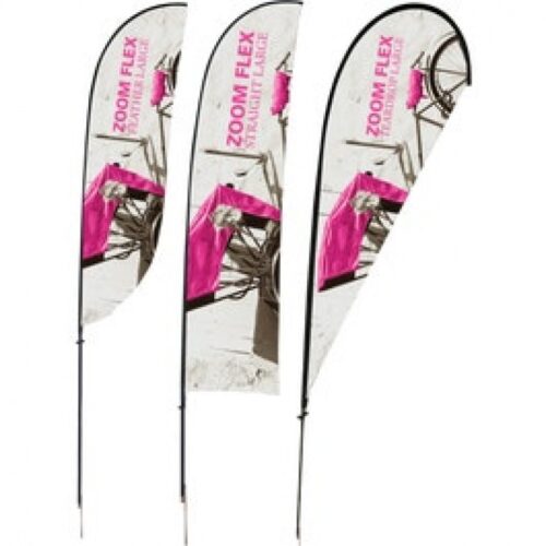 Zoom Flex 15ft Advertising Display Flag, Feather, Teardrop, Straight