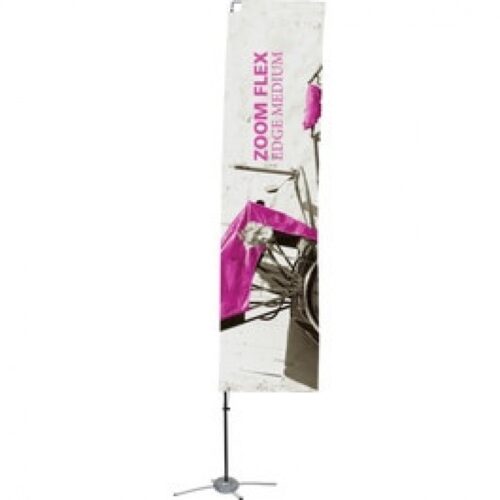 Zoom Flex Edge 11.5ft Advertising Display Flag, Feather, Teardrop, Straight