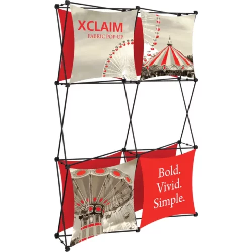 Xclaim 5ft Full Height Fabric Pop Up Display Banner 02, 8 Graphics