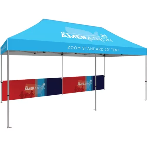 Half Wall Kit Accessory for Zoom 20 Pop Up Tent, Custom Graphic